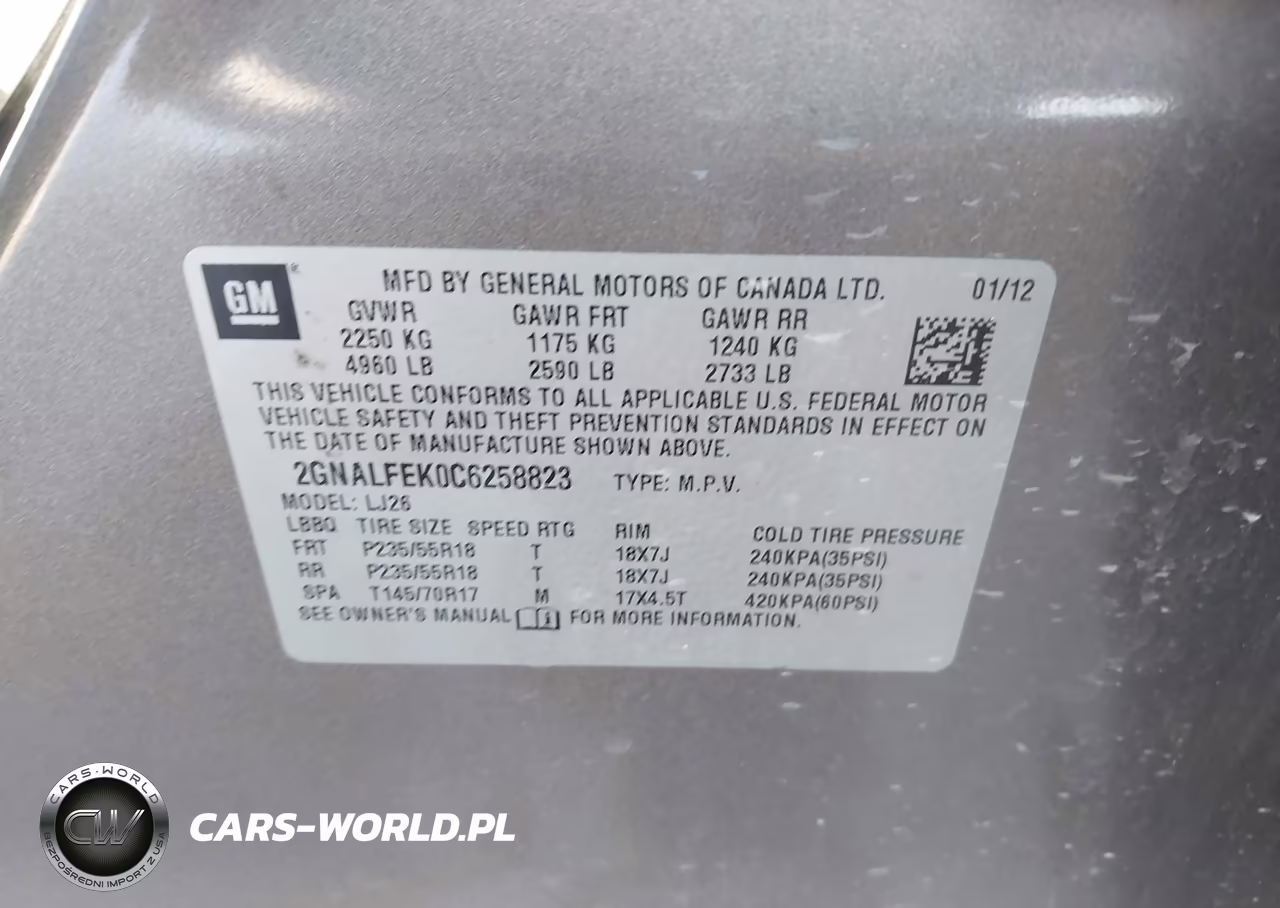 2012 Chevrolet Equinox Ltz VIN:2GNALFEK0C6258823 - 9