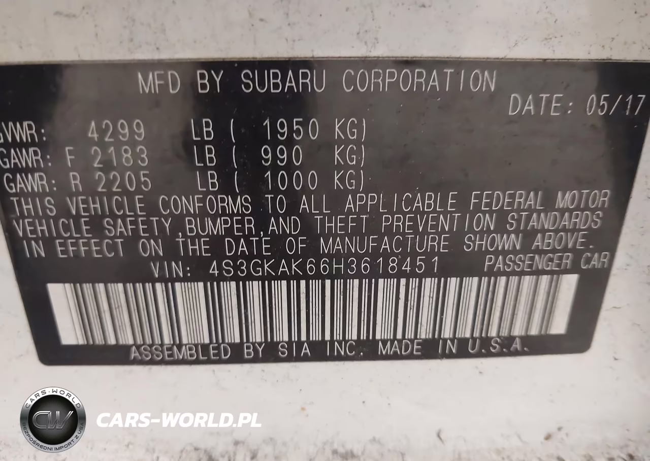 2017 Subaru Impreza 2.0I Sport VIN:4S3GKAK66H3618451 - 9
