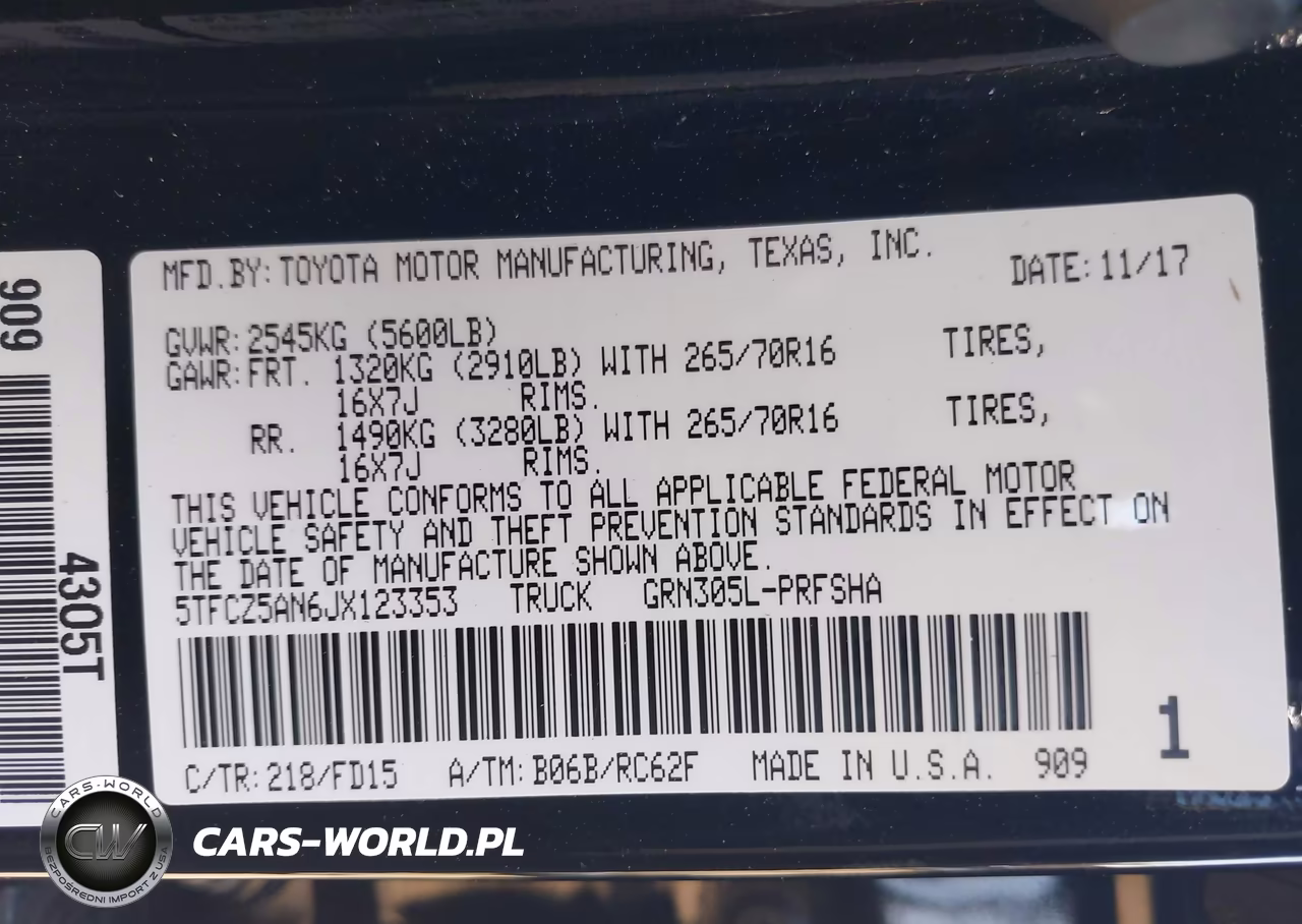 2018 Toyota Tacoma Trd Off Road VIN:5TFCZ5AN6JX123353 - 9