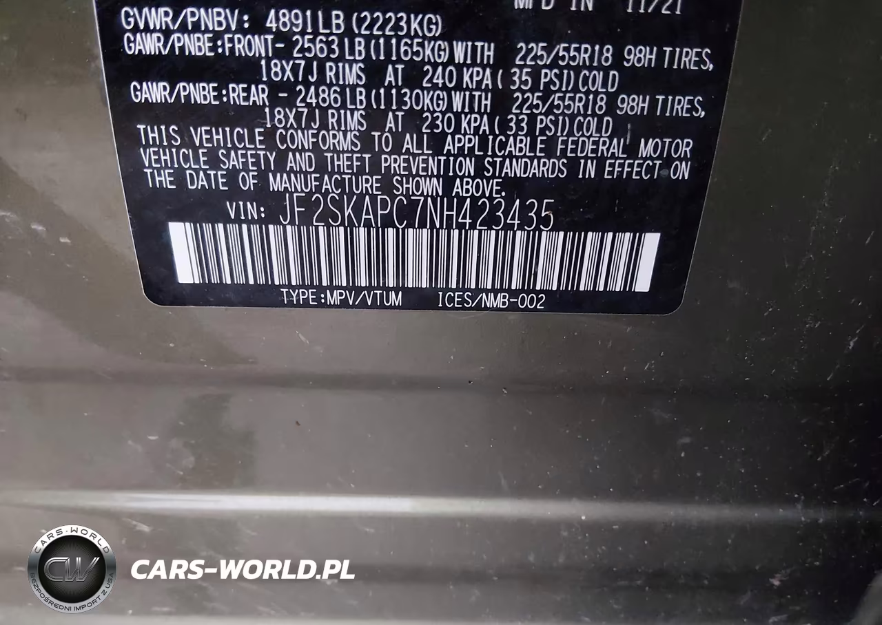 2022 Subaru Forester Limited VIN:JF2SKAPC7NH423435 - 9
