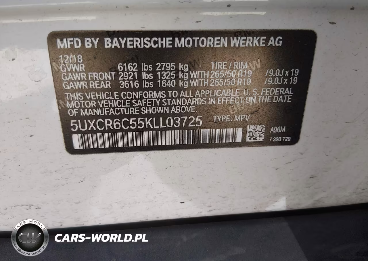 2019 BMW X5 xDrive40I VIN:5UXCR6C55KLL03725 - 9