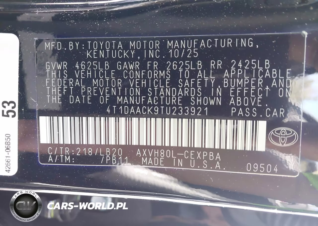 2026 Toyota Camry Xse VIN:4T1DAACK9TU233921 - 9