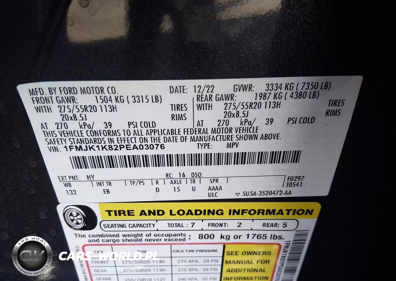 2023 Ford Expedition Limited Max VIN:1FMJK1K82PEA03076 - 9