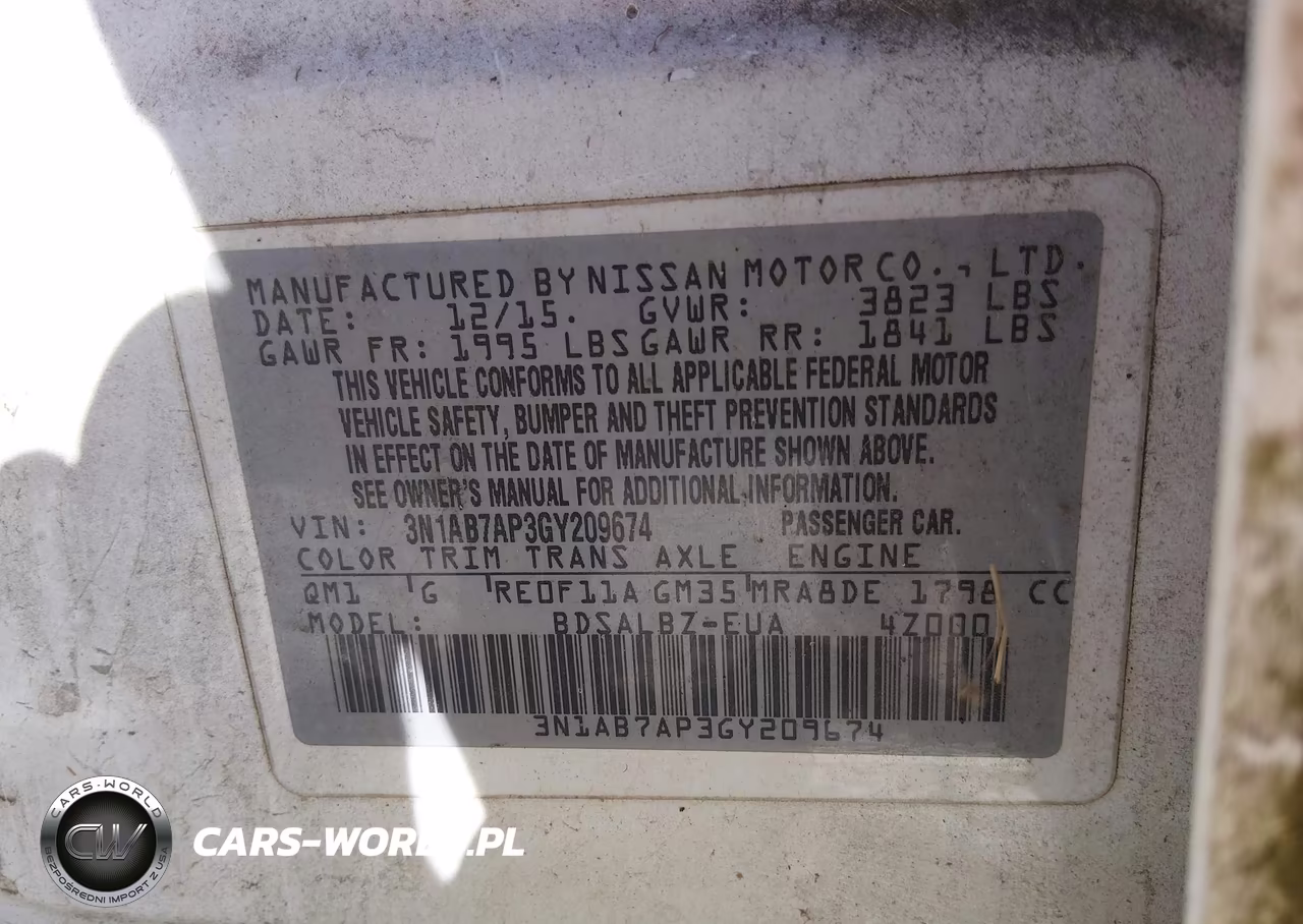 2016 Nissan Sentra Fe+ S-S-Sl-Sr-Sv VIN:3N1AB7AP3GY209674 - 9