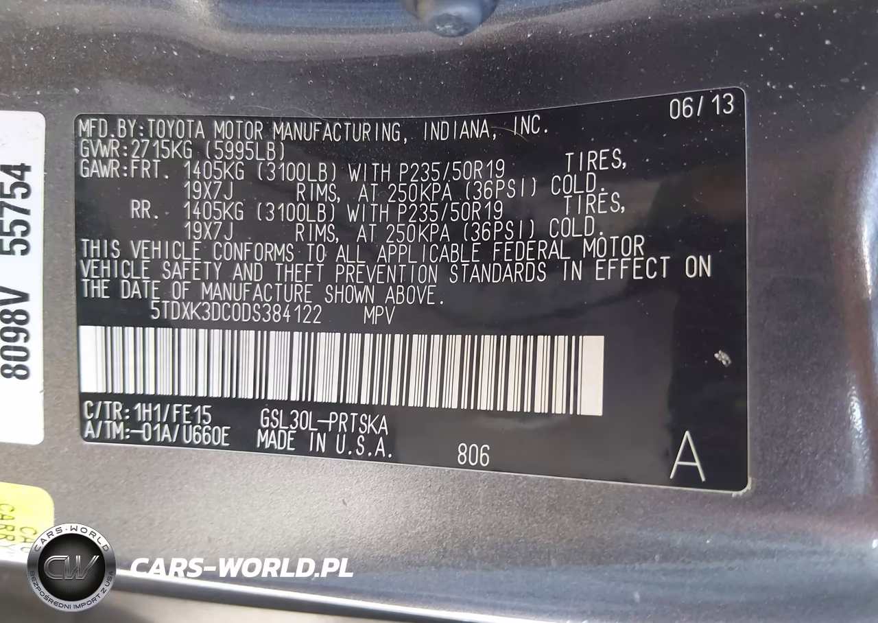 2013 Toyota Sienna Se 8 Passenger VIN:5TDXK3DC0DS384122 - 9