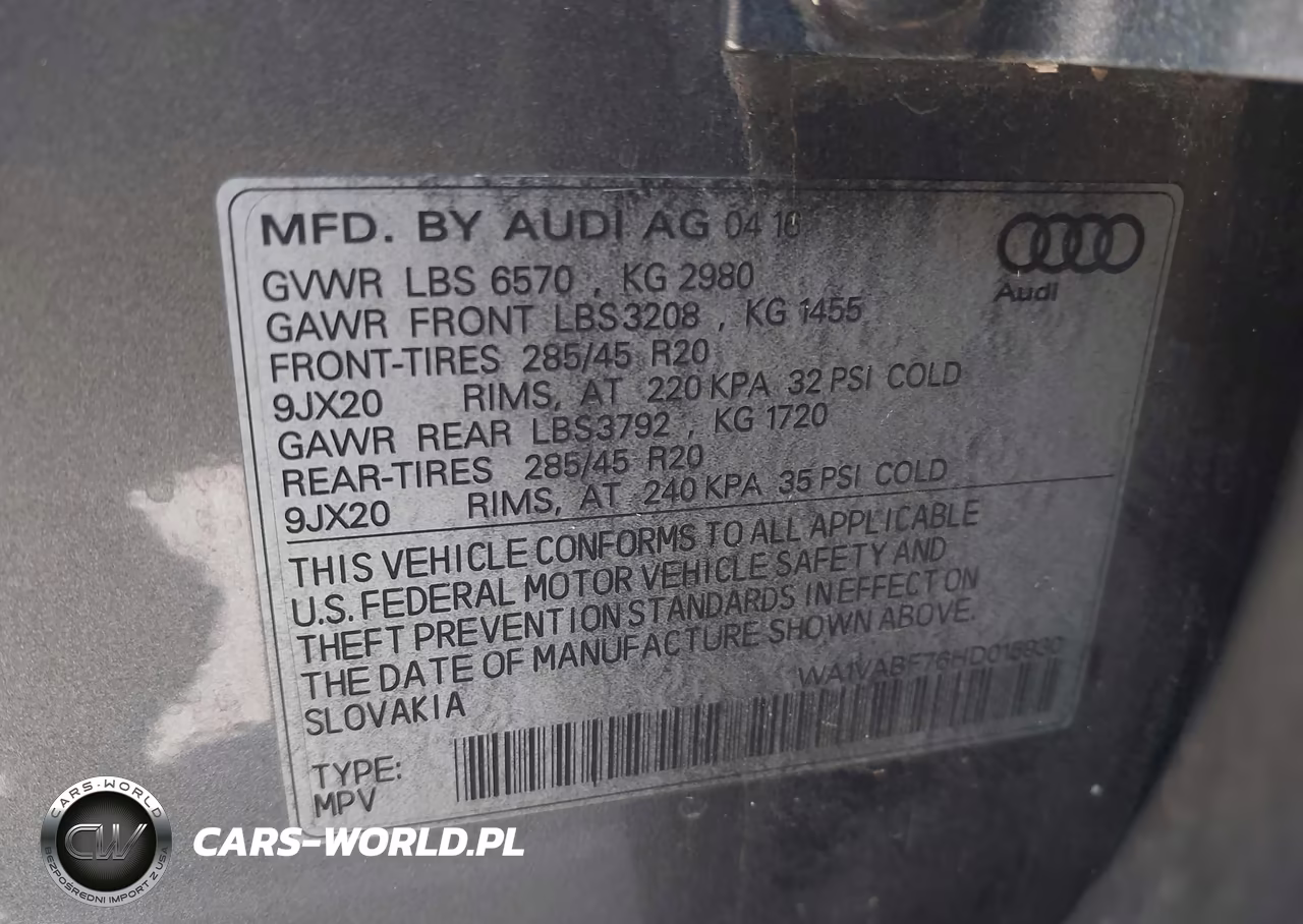 2017 Audi Q7 3.0T Premium VIN:WA1VABF76HD015930 - 9