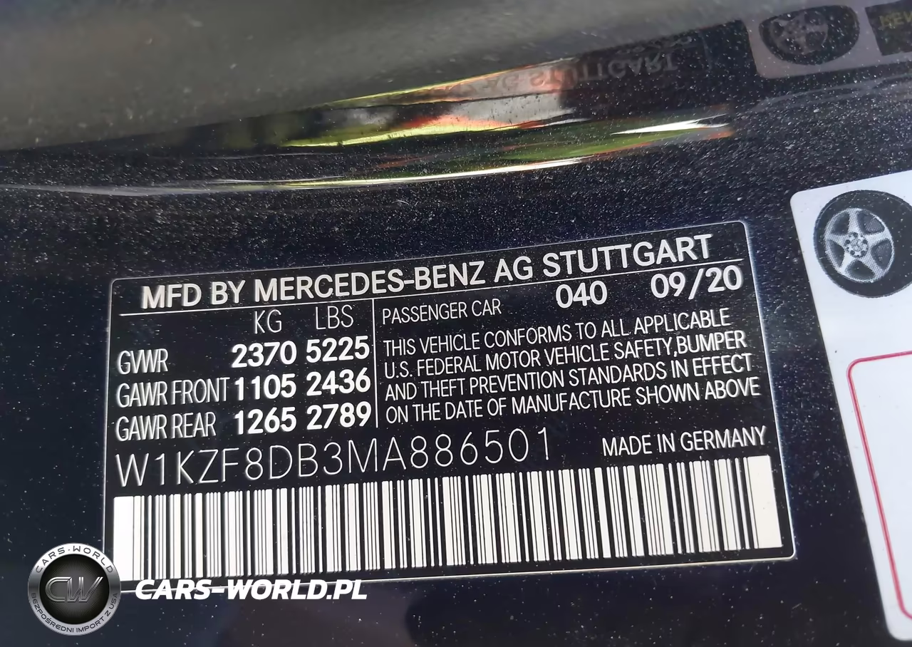 2021 Mercedes-Benz E 350 VIN:W1KZF8DB3MA886501 - 9