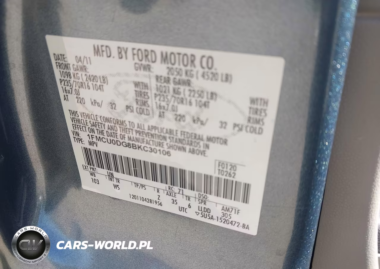 2011 Ford Escape Xlt VIN:1FMCU0DG8BKC30106 - 9