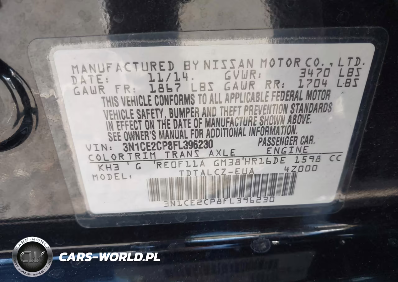 2015 Nissan Versa Note S Plus VIN:3N1CE2CP8FL396230 - 9