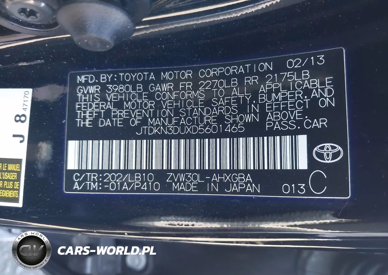 2013 Toyota Prius Four VIN:JTDKN3DUXD5601465 - 9