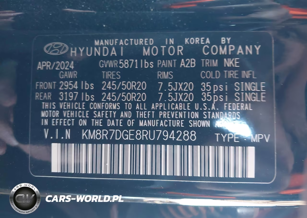 2024 Hyundai Palisade Calligraphy Night Edition VIN:KM8R7DGE8RU794288 - 9
