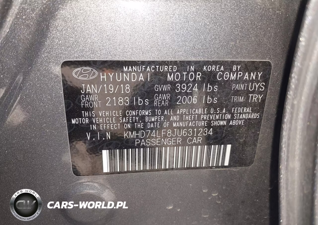2018 Hyundai Elantra Se VIN:KMHD74LF8JU631234 - 9