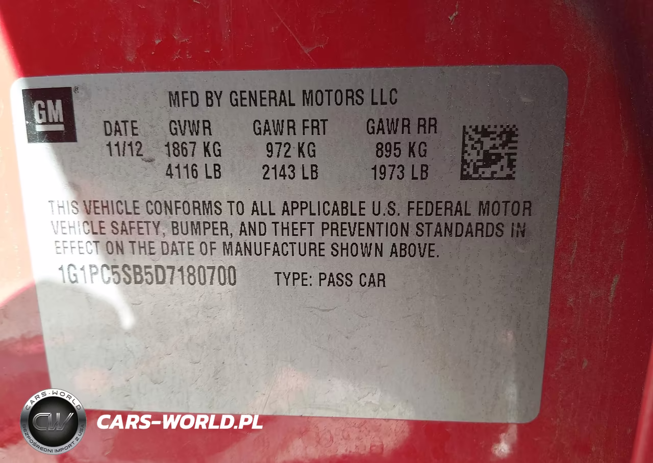 2013 Chevrolet Cruze 1Lt VIN:1G1PC5SB5D7180700 - 9