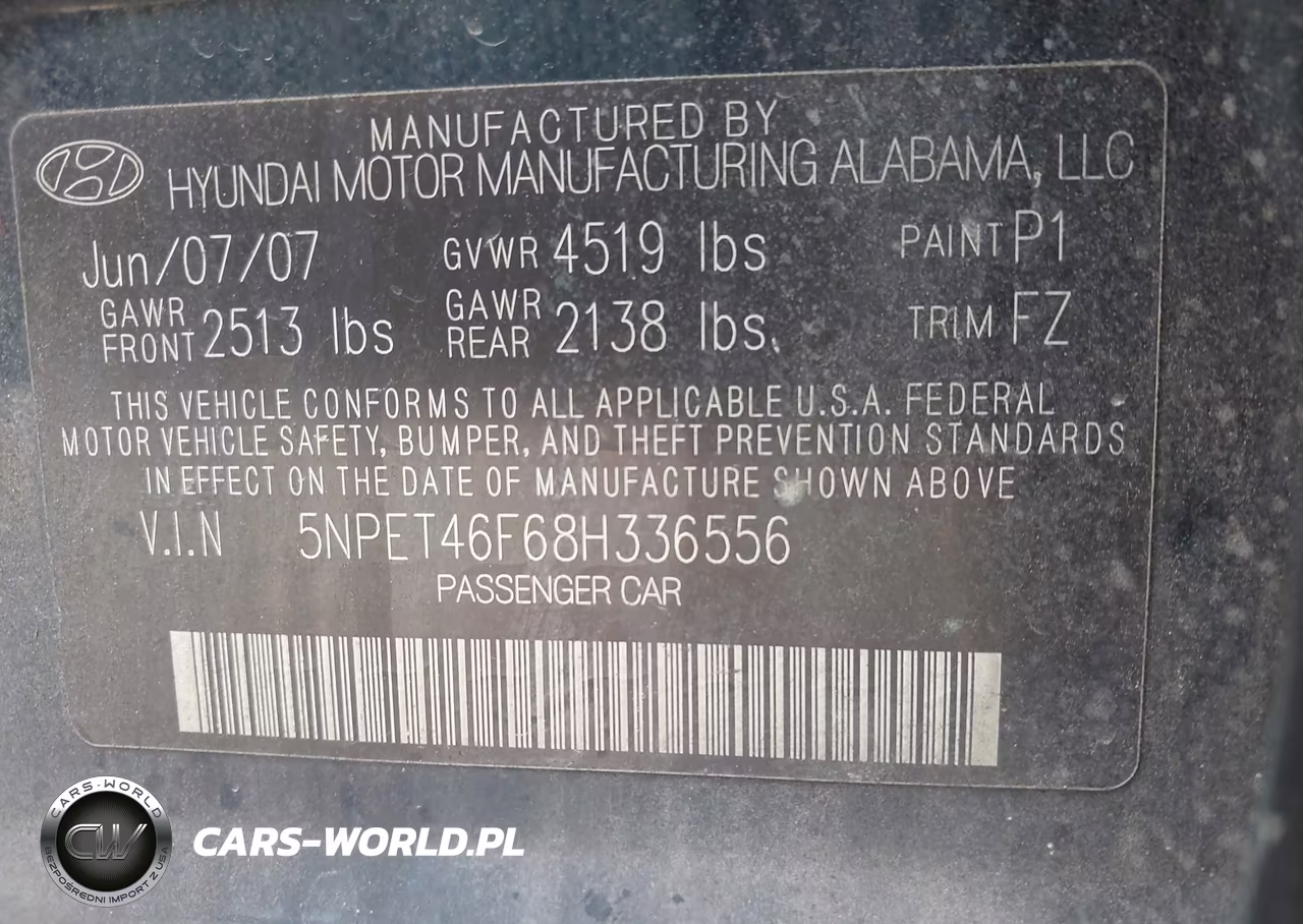 2008 Hyundai Sonata Gls V6 VIN:5NPET46F68H336556 - 9