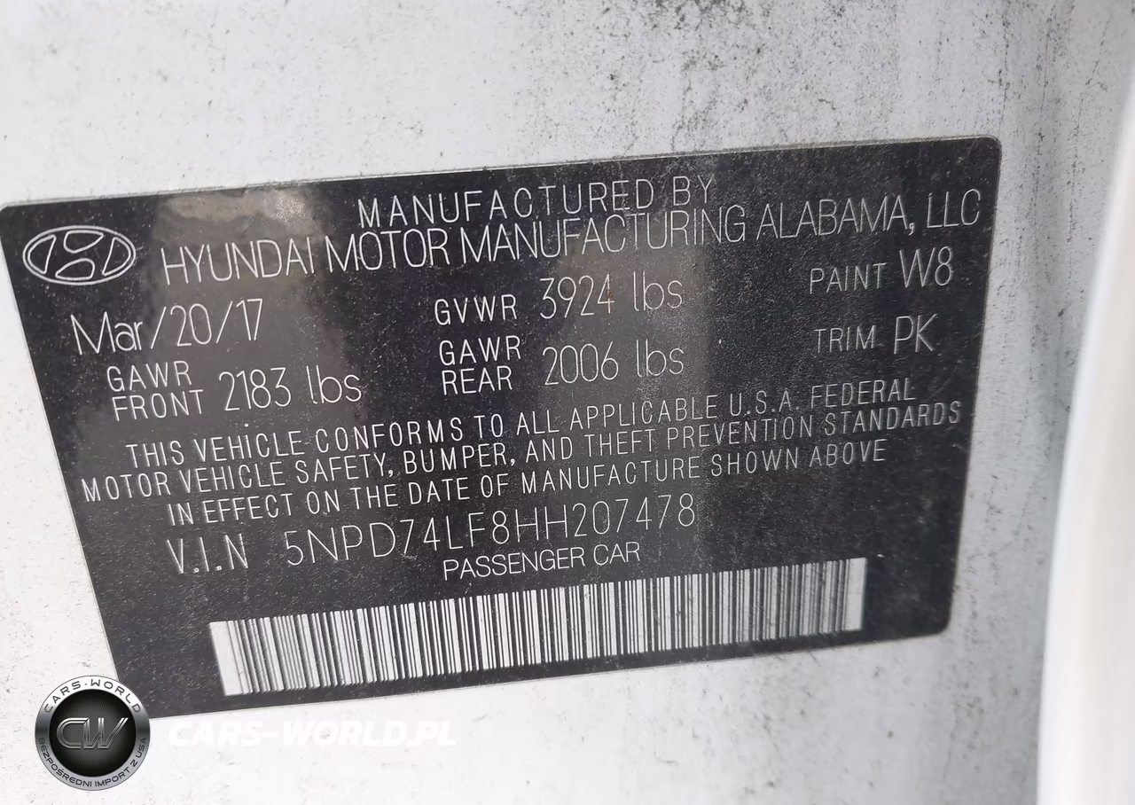 2017 Hyundai Elantra Se VIN:5NPD74LF8HH207478 - 9