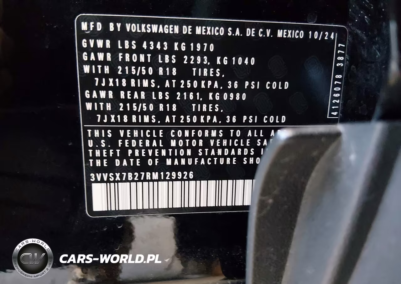2024 Volkswagen Taos 1.5T Se VIN:3VVSX7B27RM129926 - 9