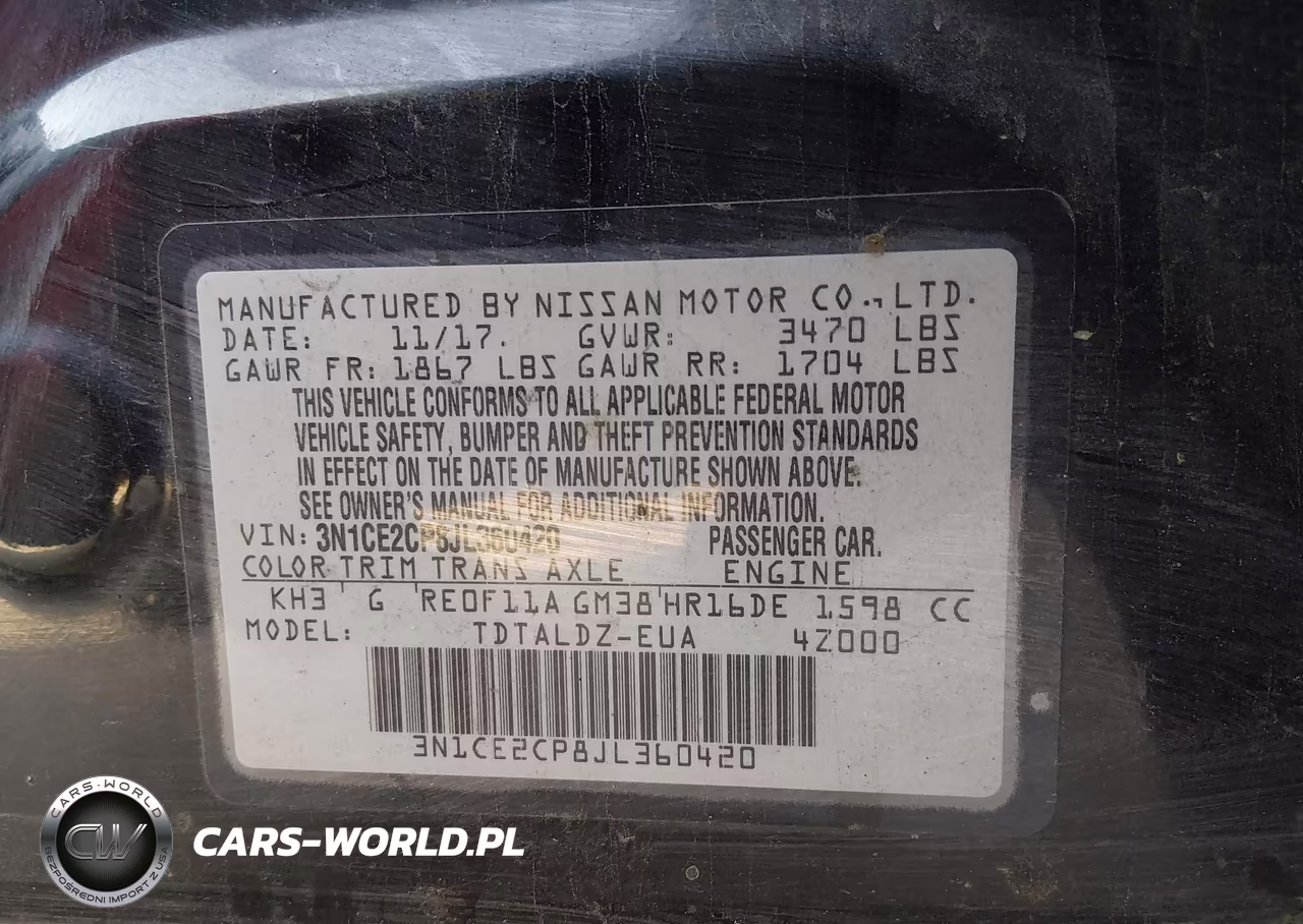 2018 Nissan Versa Note Sv VIN:3N1CE2CP8JL360420 - 9