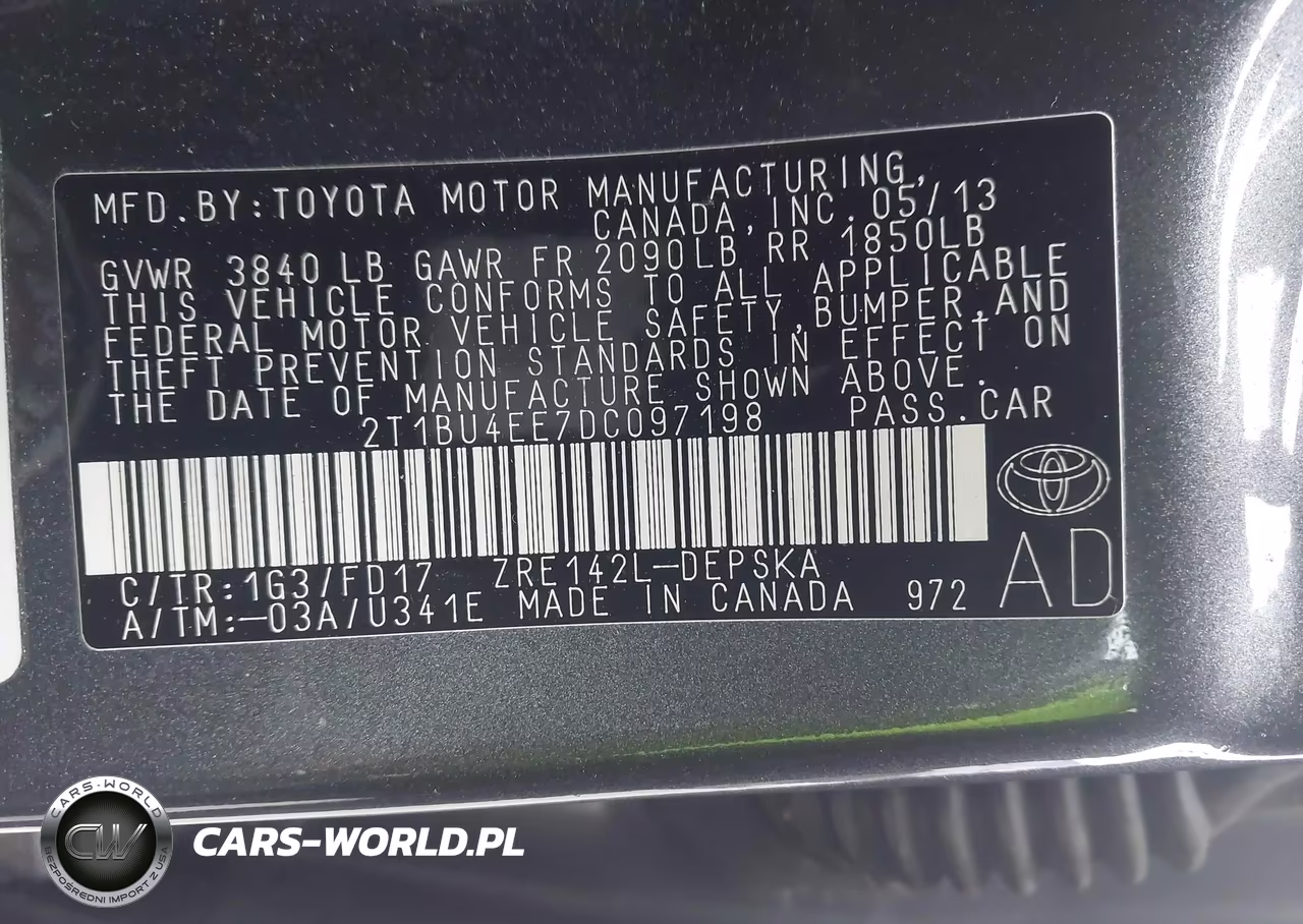 2013 Toyota Corolla S VIN:2T1BU4EE7DC097198 - 9