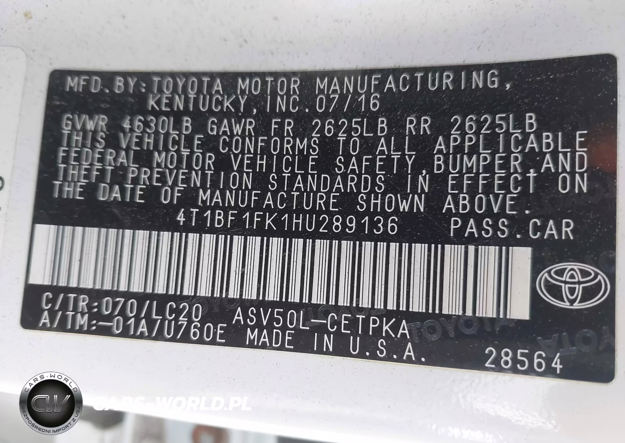 2017 Toyota Camry Xse VIN:4T1BF1FK1HU289136 - 9