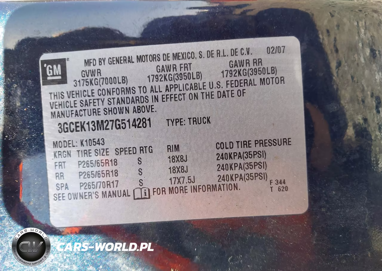 2007 Chevrolet Silverado 1500 Lt1 VIN:3GCEK13M27G514281 - 9