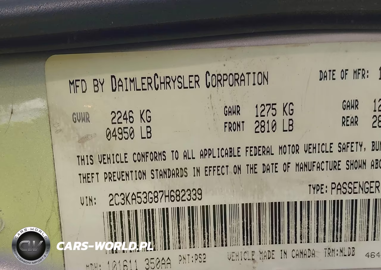 2007 Chrysler 300 Touring VIN:2C3KA53G87H682339 - 9