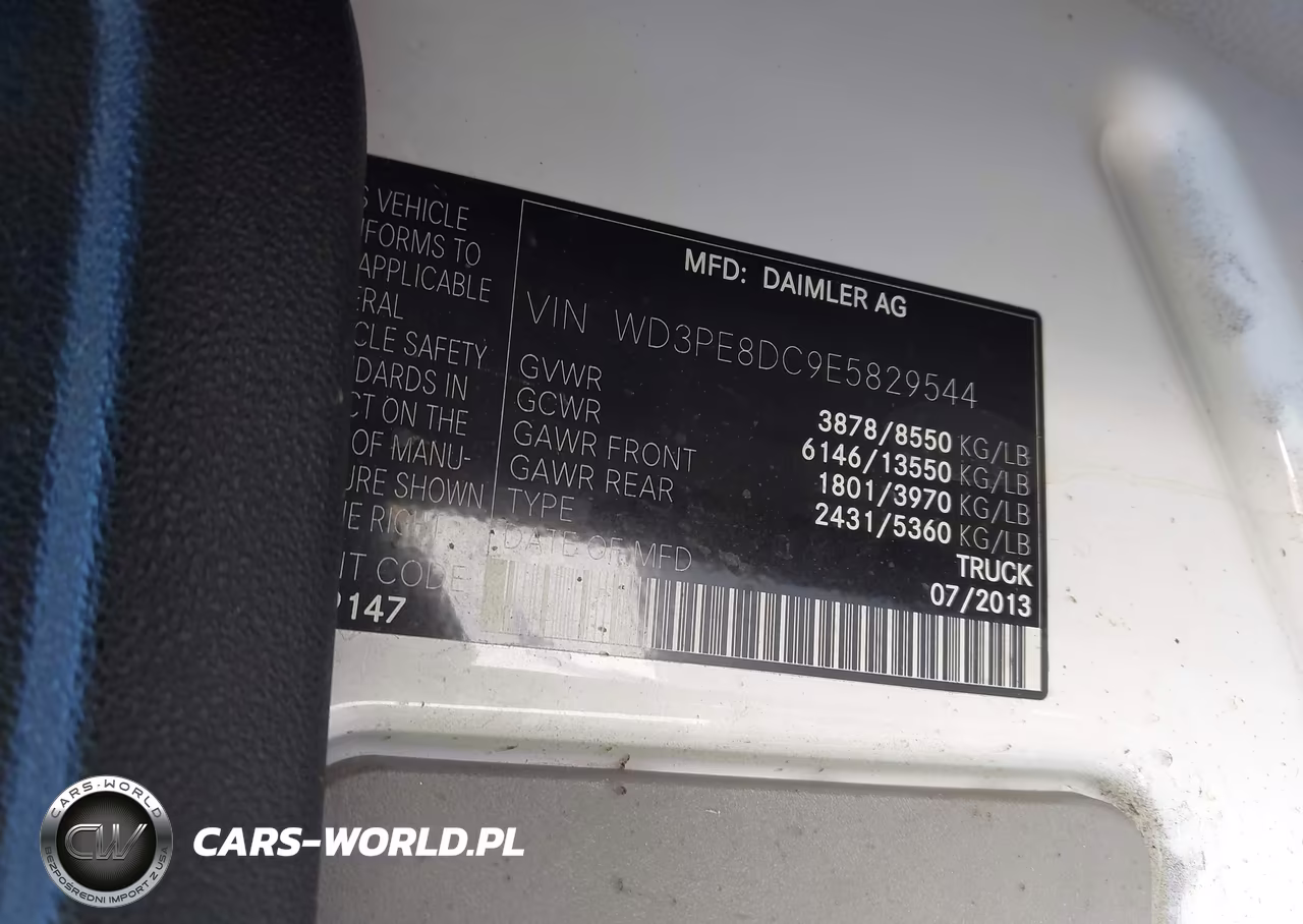 2014 Mercedes-Benz Sprinter 2500 High Roof VIN:WD3PE8DC9E5829544 - 9