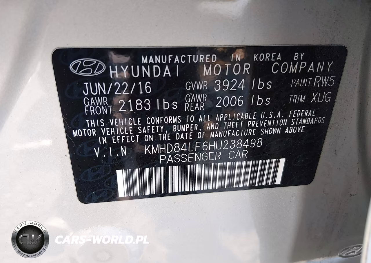2017 Hyundai Elantra Value Edition VIN:KMHD84LF6HU238498 - 9