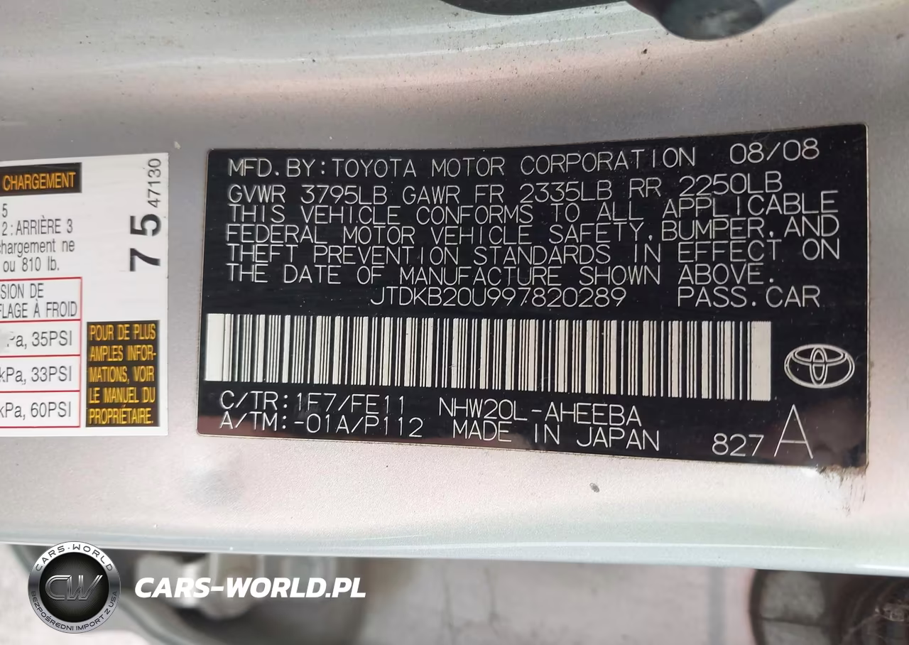 2009 Toyota Prius VIN:JTDKB20U997820289 - 9