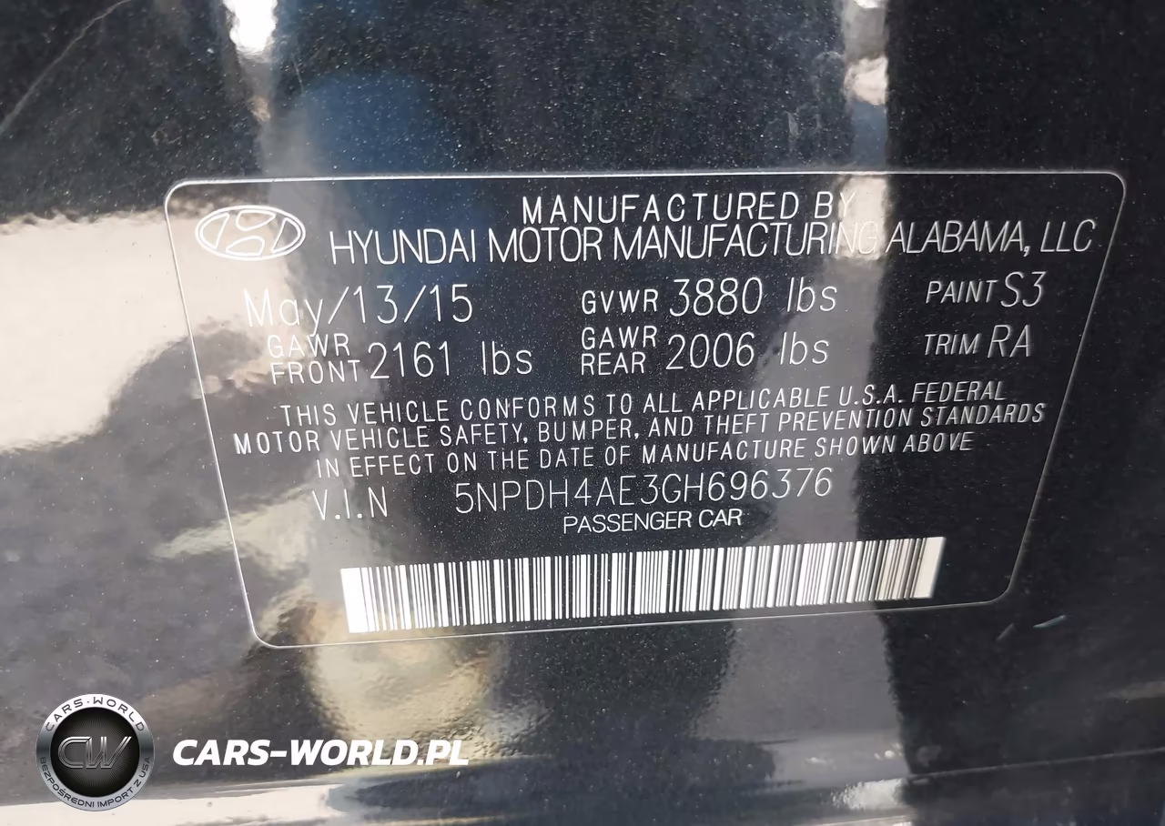 2016 Hyundai Elantra Se VIN:5NPDH4AE3GH696376 - 9