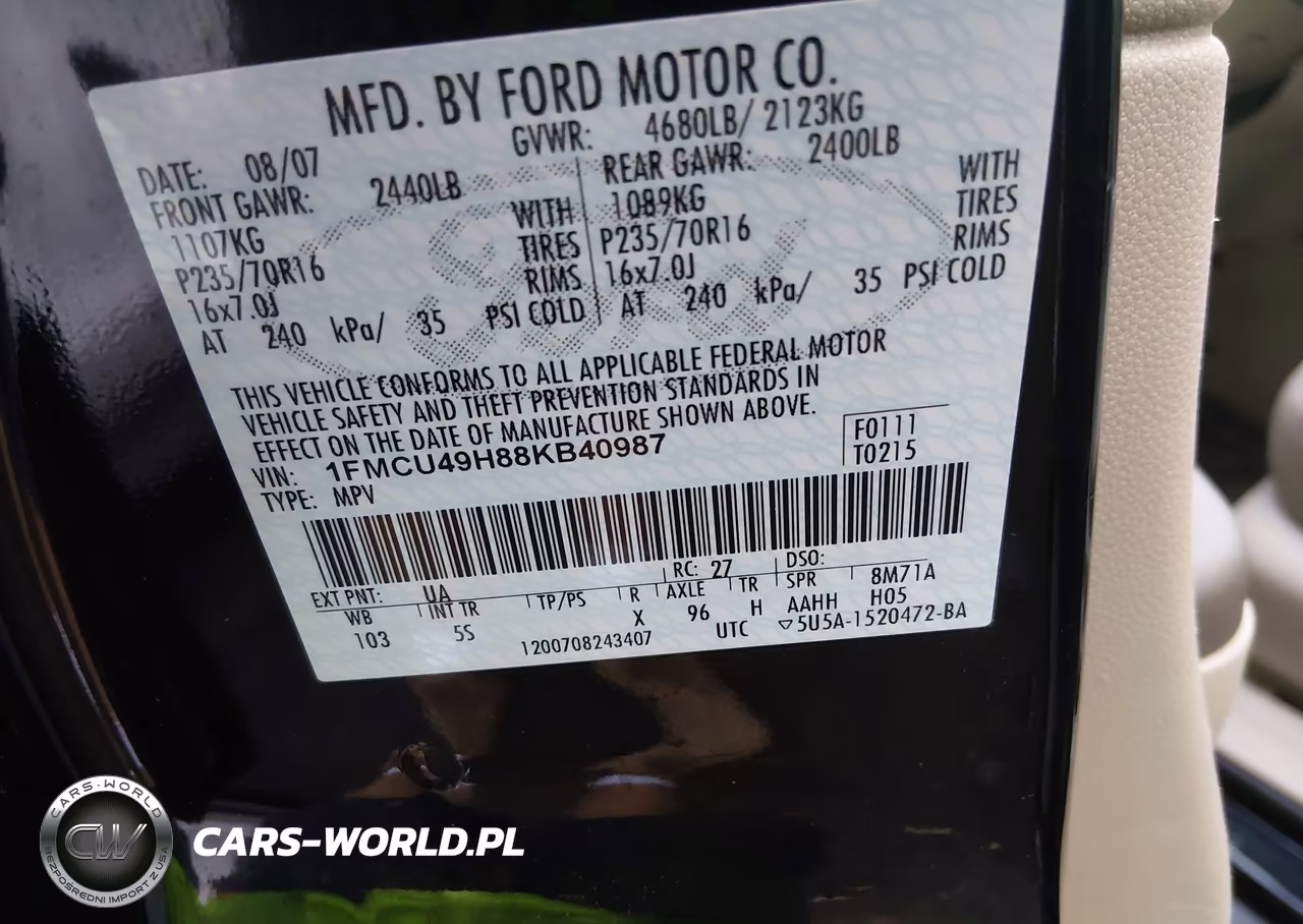 2008 Ford Escape Hybrid VIN:1FMCU49H88KB40987 - 9
