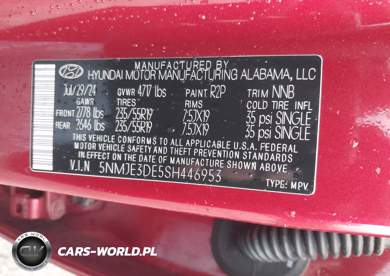2025 Hyundai Tucson Limited VIN:5NMJE3DE5SH446953 - 9