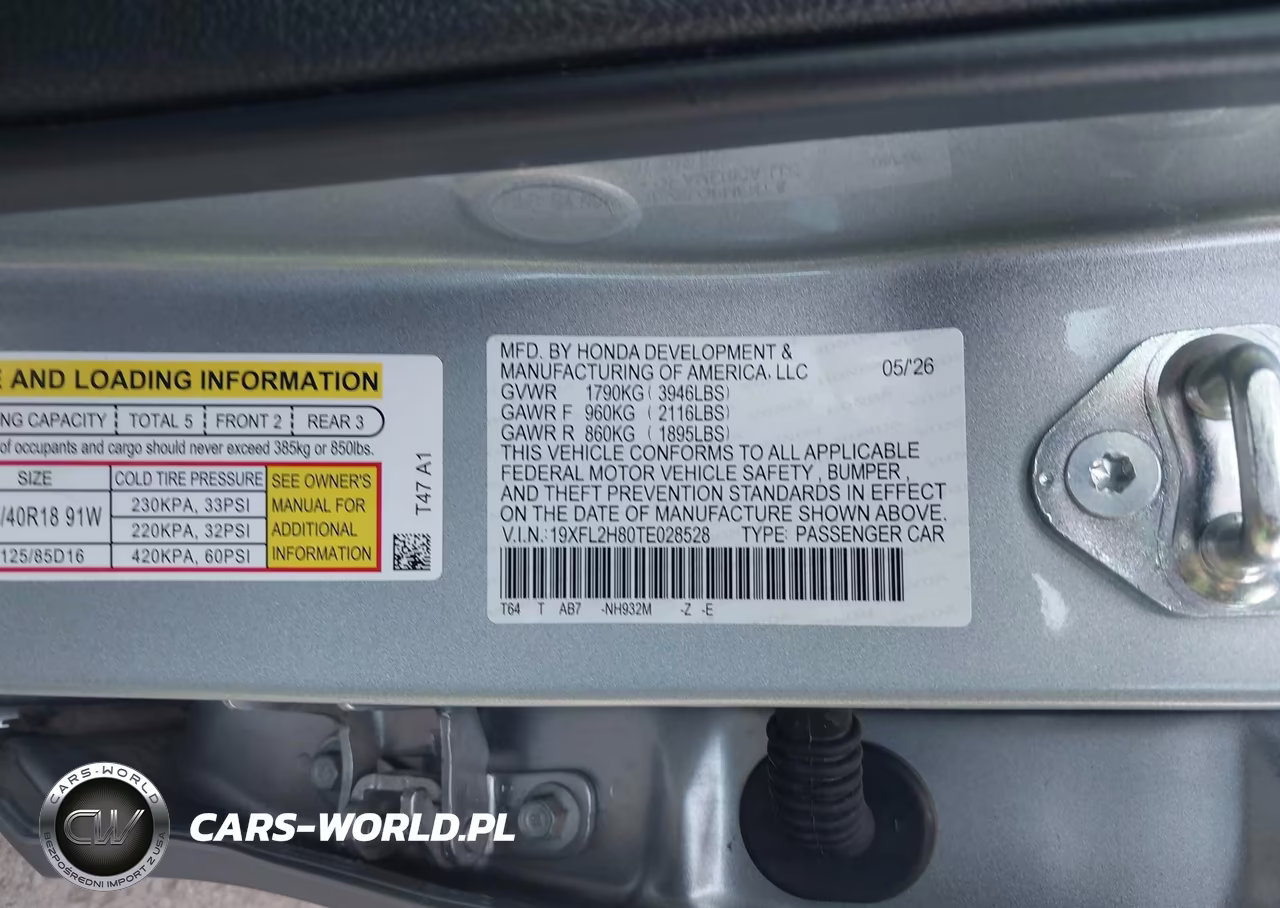 2026 Honda Civic Sport VIN:19XFL2H80TE028528 - 9