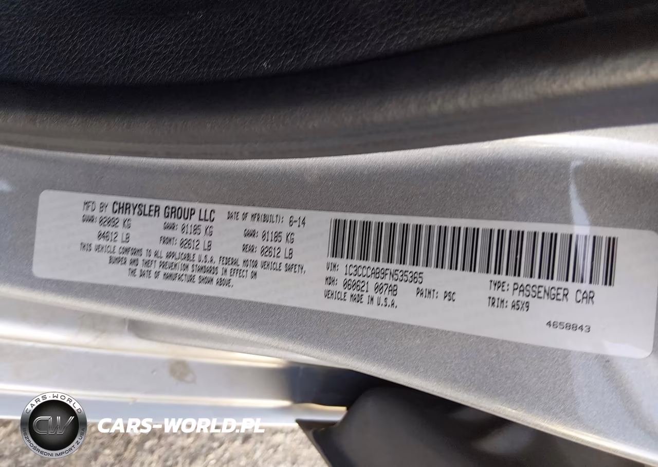 2015 Chrysler 200 Limited VIN:1C3CCCAB9FN535365 - 9