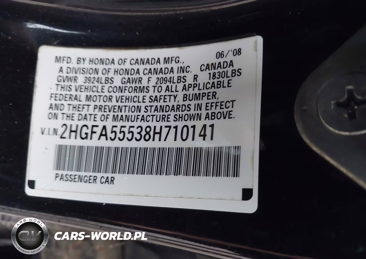2008 Honda Civic Si-Si Mugen VIN:2HGFA55538H710141 - 9