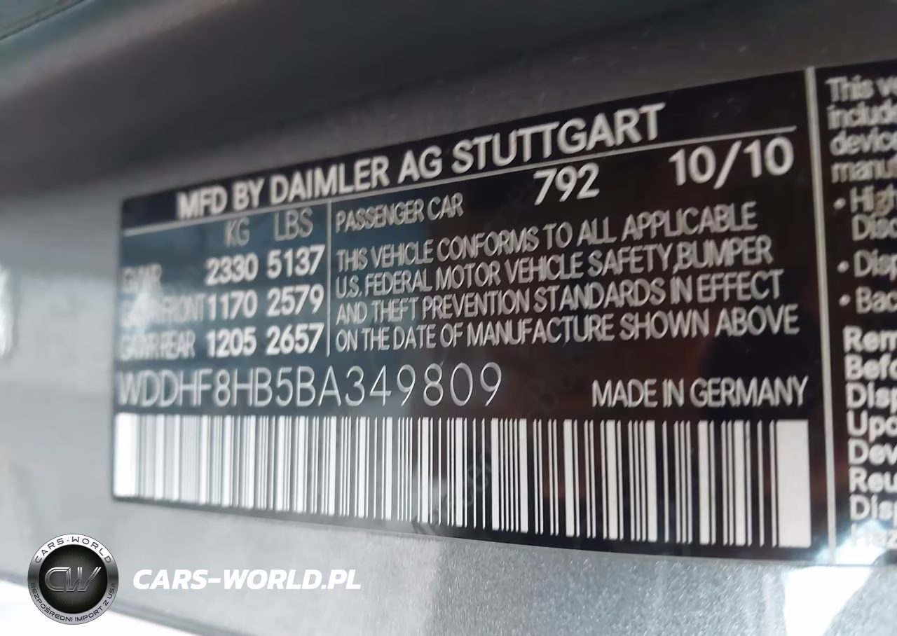 2011 Mercedes-Benz E 350 4Matic VIN:WDDHF8HB5BA349809 - 9