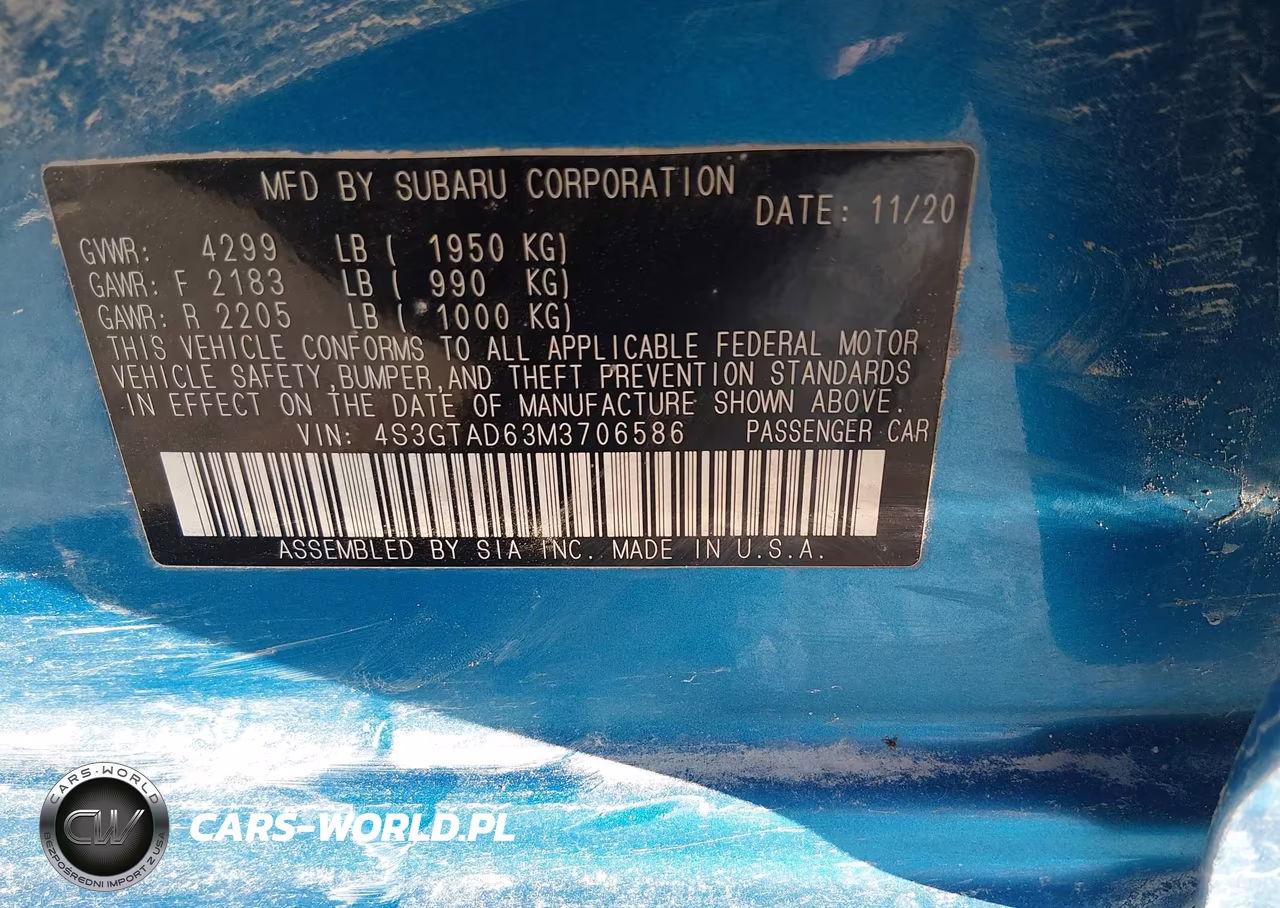 2021 Subaru Impreza Premium 5-Door VIN:4S3GTAD63M3706586 - 9