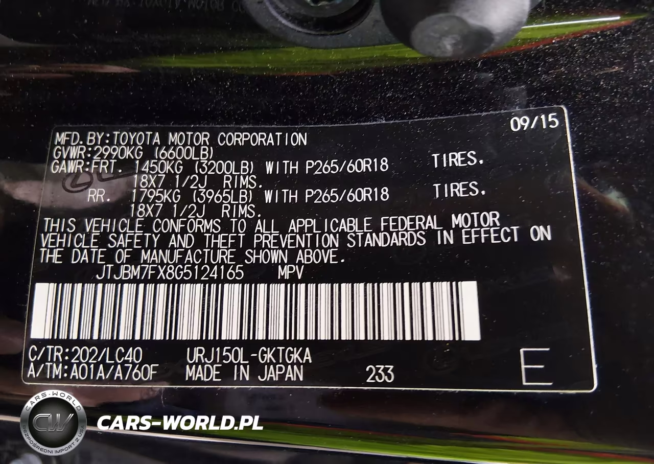2016 Lexus Gx 460 VIN:JTJBM7FX8G5124165 - 9