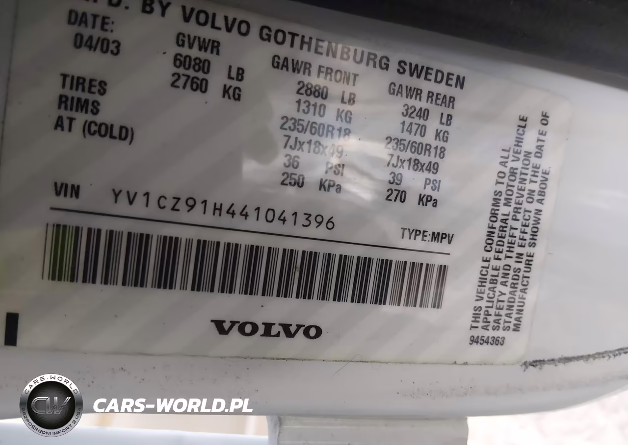 2004 Volvo Xc90 VIN:YV1CZ91H441041396 - 9