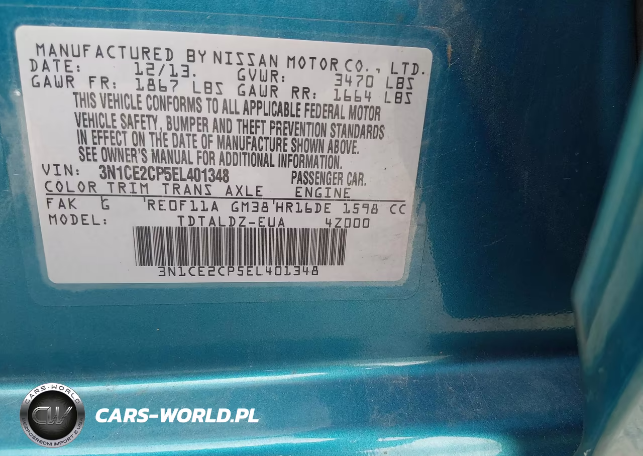 2014 Nissan Versa Note Sv VIN:3N1CE2CP5EL401348 - 9