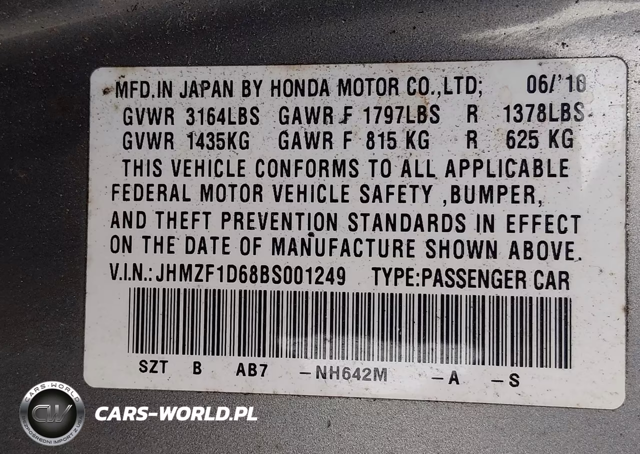 2011 Honda Cr-Z Ex VIN:JHMZF1D68BS001249 - 9