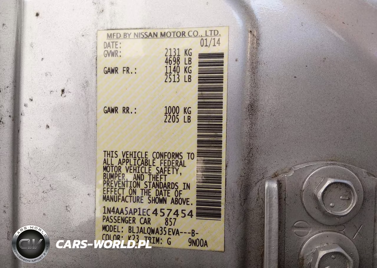 2014 Nissan Maxima 3.5 S-3.5 Sv VIN:1N4AA5AP1EC457454 - 9