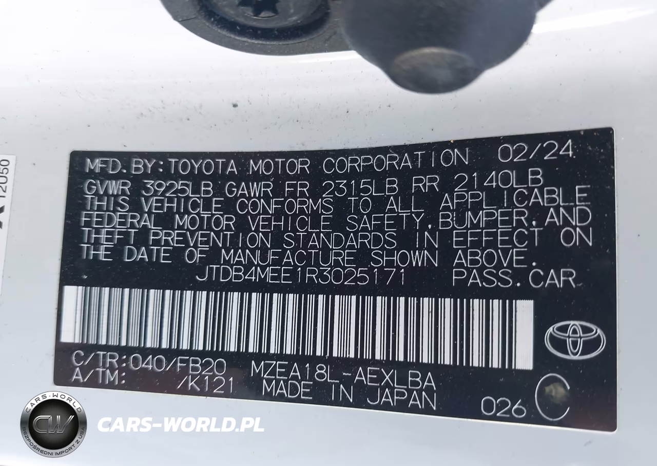 2024 Toyota Corolla Le VIN:JTDB4MEE1R3025171 - 9