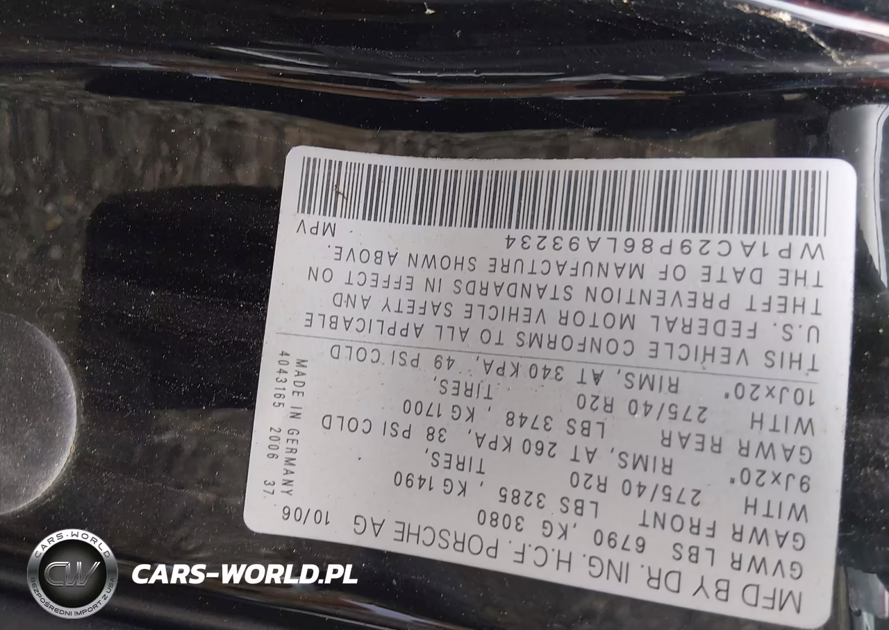 2006 Porsche Cayenne Turbo VIN:WP1AC29P86LA93234 - 9