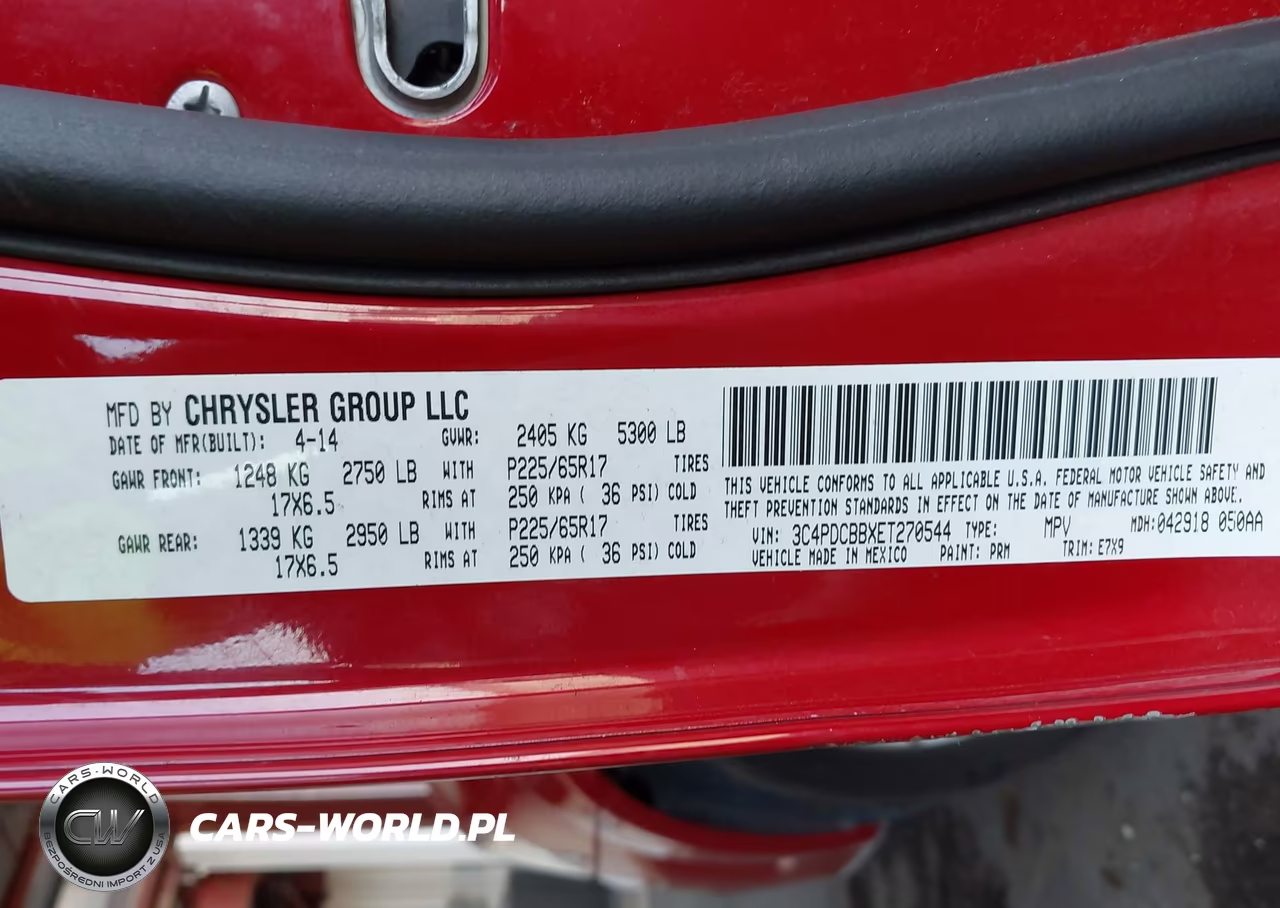 2014 Dodge Journey Sxt VIN:3C4PDCBBXET270544 - 9