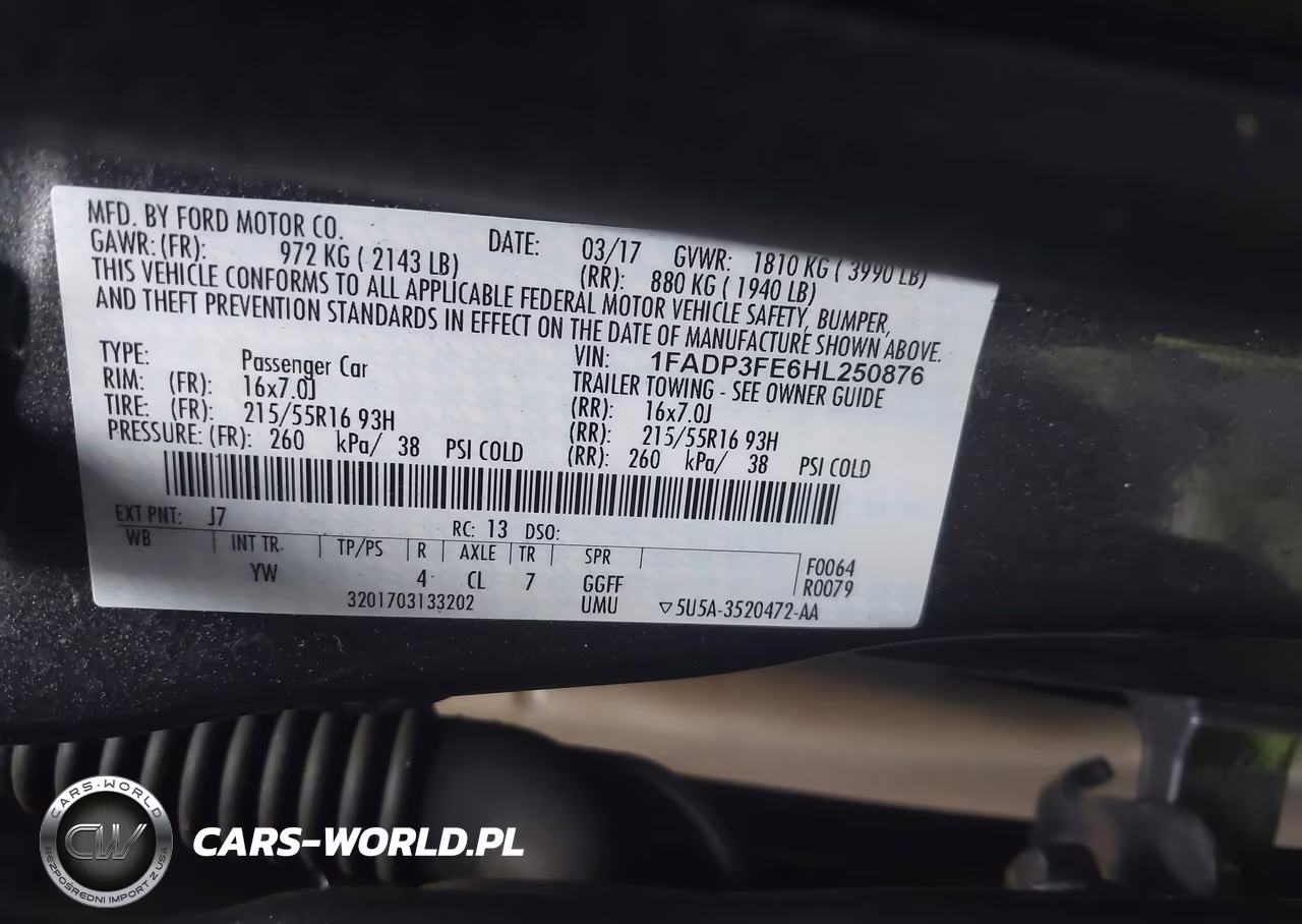 2017 Ford Focus Se VIN:1FADP3FE6HL250876 - 9