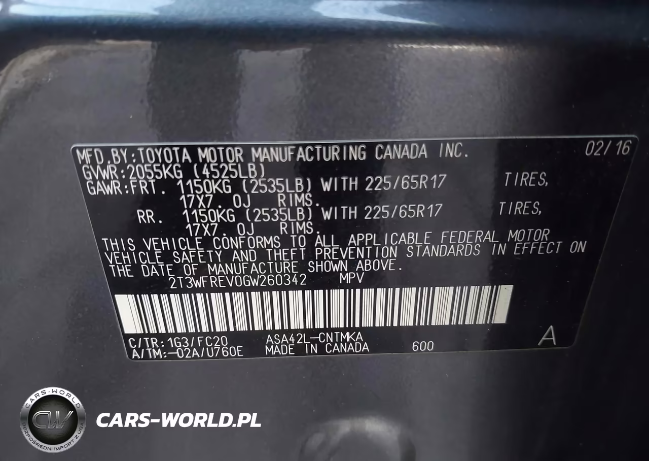 2016 Toyota Rav4 Xle VIN:2T3WFREV0GW260342 - 9