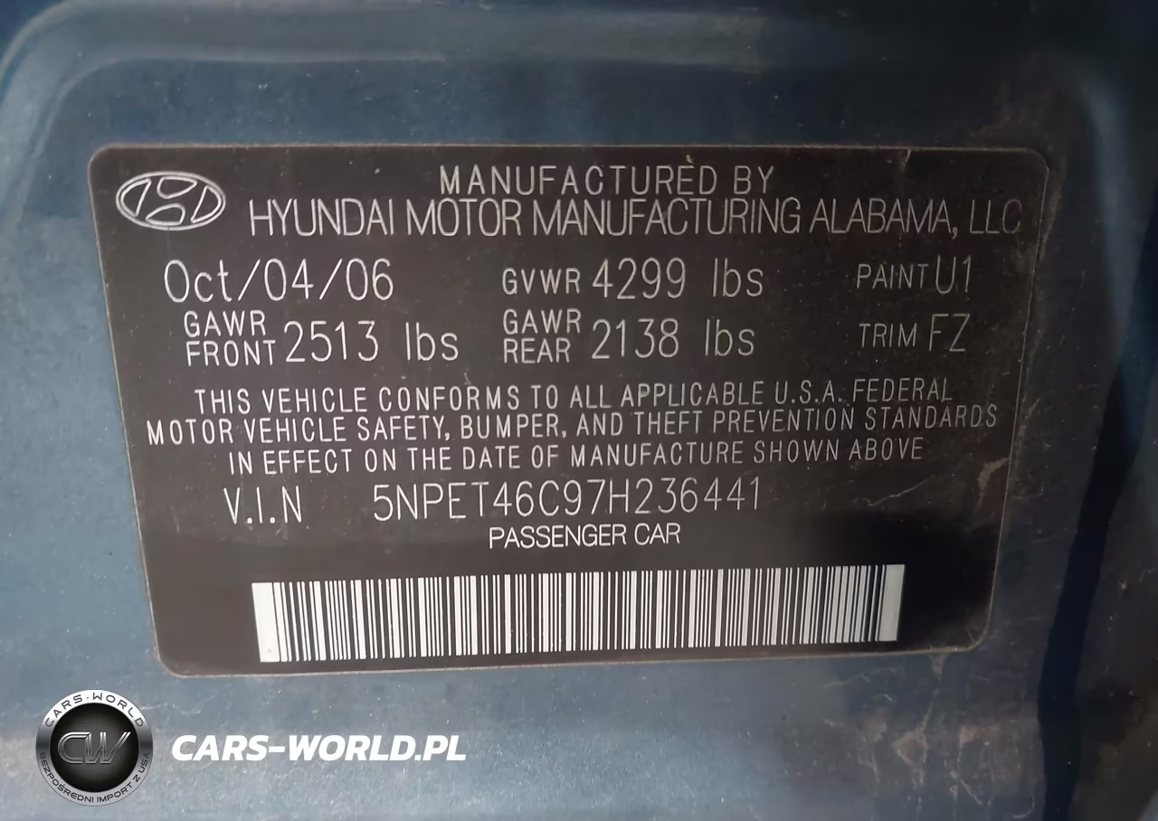 2007 Hyundai Sonata Gls VIN:5NPET46C97H236441 - 9