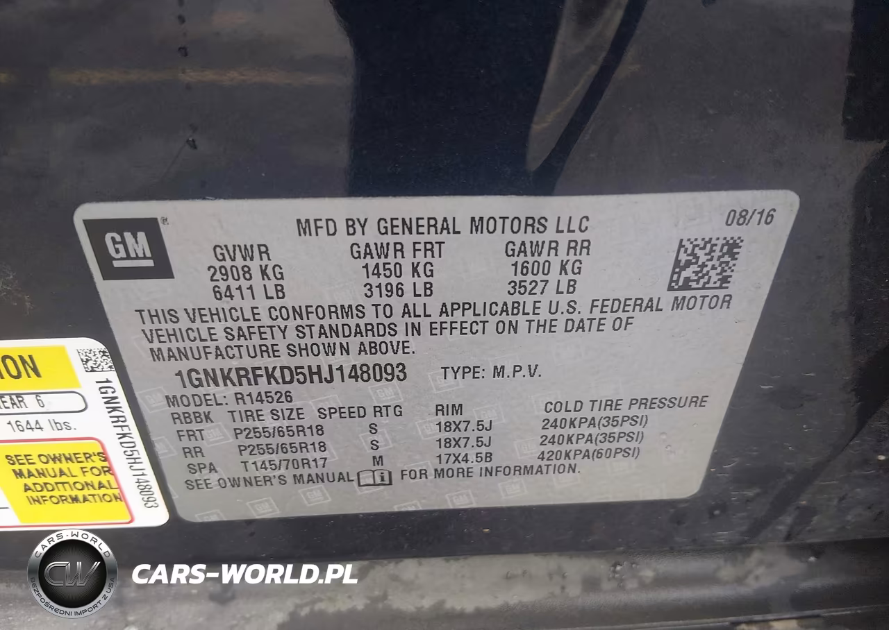 2017 Chevrolet Traverse Ls VIN:1GNKRFKD5HJ148093 - 9