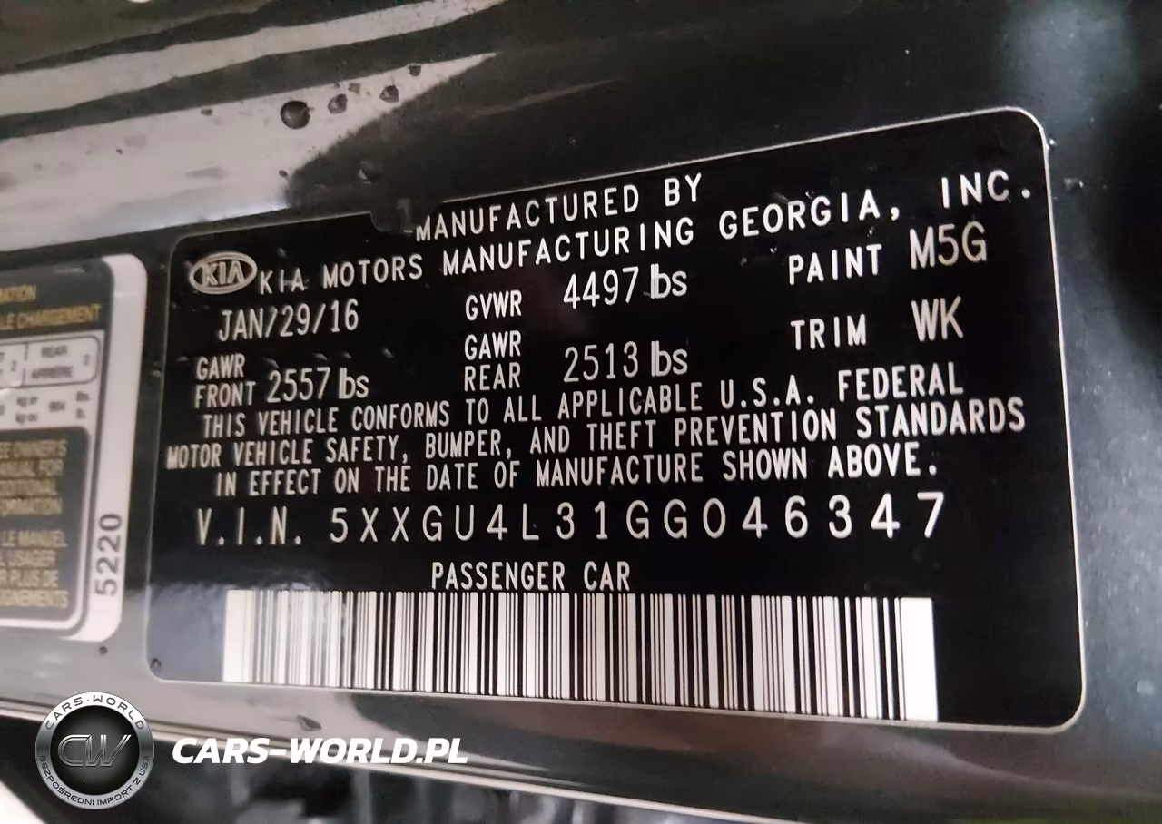 2016 Kia Optima Ex VIN:5XXGU4L31GG046347 - 9