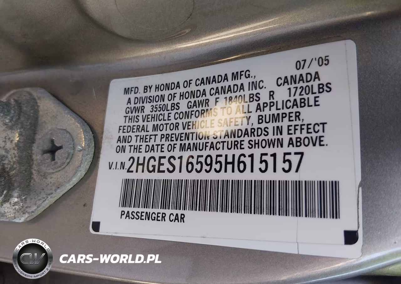 2005 Honda Civic Lx VIN:2HGES16595H615157 - 9